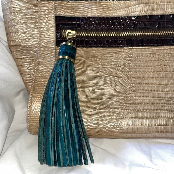 RARE BRAHMIN Anna tricolor satchel - Picture 7 of 14